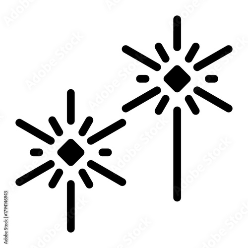 sparkler glyph icon