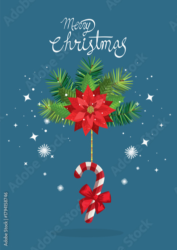 Beautiful Merry Christmas Vector Artwork for Holiday Greetings