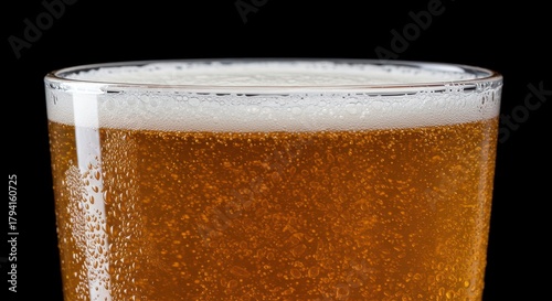 Wallpaper Mural A close-up view of a perfectly poured golden ale showing rich foam and refreshing condensation on a cold glass surface ,drink ,service ,draft Torontodigital.ca