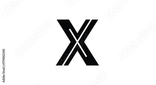 Abstract letter X logo concept design in a contemporary style