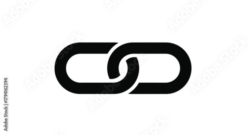 Two Interconnected Chain Links Representing Connection Security and Blockchain Technology