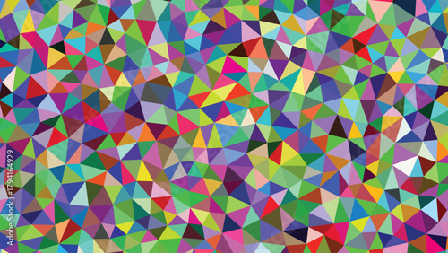 Abstract seamless geometric pattern design with colorful triangle shapes, perfect for a texture or wallpaper backdrop