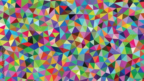 Seamless geometric pattern with abstract colorful triangle shapes, perfect for vector illustration and retro fashion fabric design wallpaper backdrop