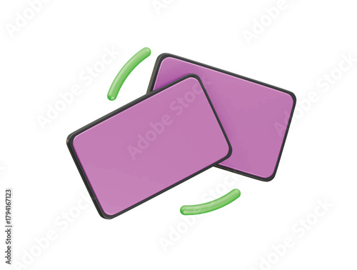 rotate phone icon 3d illustration render