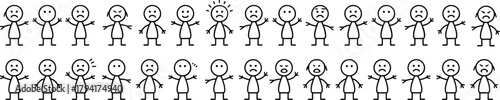 stick figure emotions, sad and happy faces illustration, hand drawn mood expressions, mental health concept art, depression anxiety feelings doodle, cartoon emotion characters set