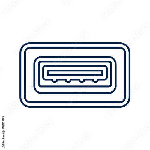 USB port vector illustration icon design trendy