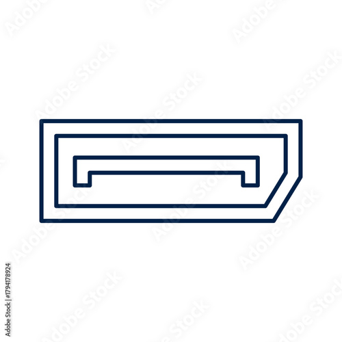 Display port vector illustration icon design trendy