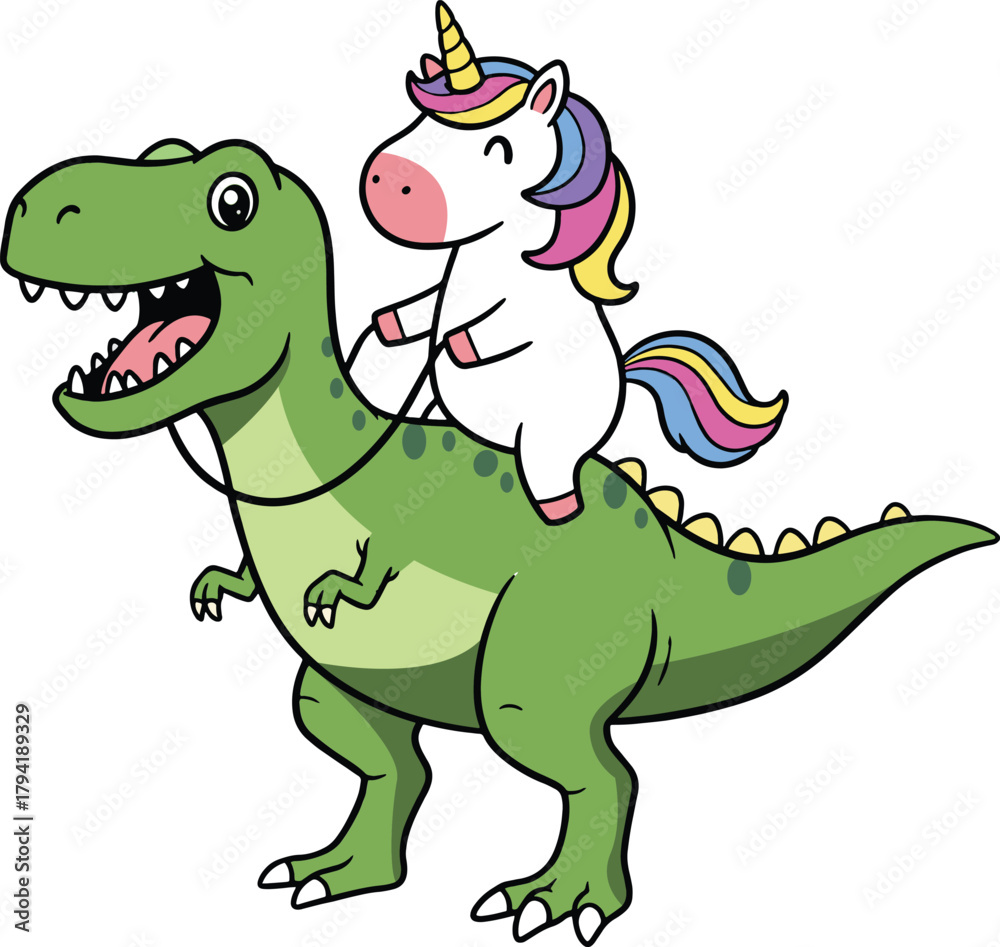 Fototapeta premium Dragon and Unicorn