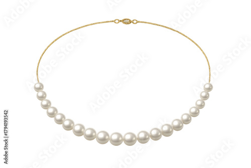 Wallpaper Mural Pearl necklace hanging with golden chain and clasp Torontodigital.ca