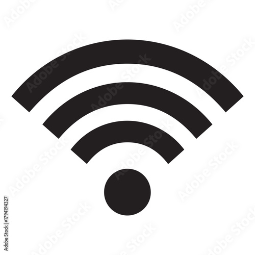 Black wifi icon silhouette vector illustration design on white background