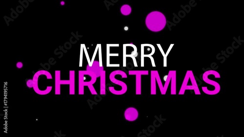 merry christmas title animation