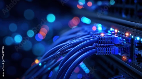 High-Speed Data Network Connectivity with Glowing Ethernet Cables