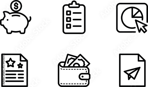 Set of business and finance icons