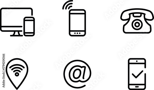 Communication and technology icons