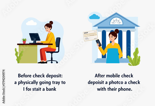 Comparing Traditional Bank Visits to Convenient Mobile Check Deposits for Efficient Financial Transactions