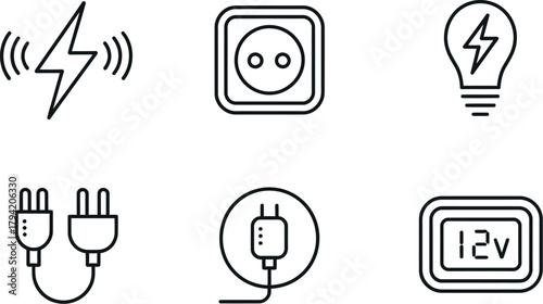 Electric and energy icons