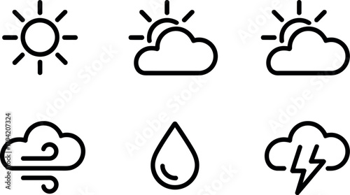 Set of weather icons