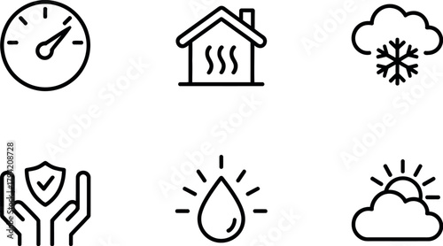 Home climate control vector icon