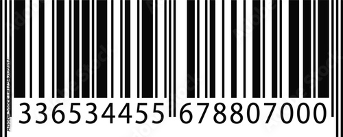 Barcode vector with numeric code for product identification  