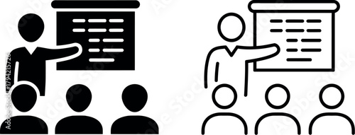 Presentation icon vector