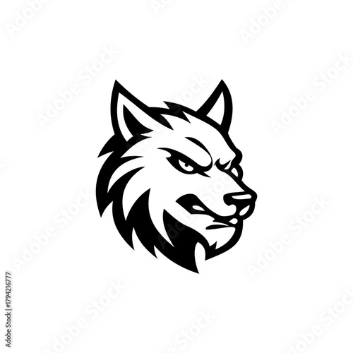 Wolf e sport logo vector illustration design templates simple and modern concept