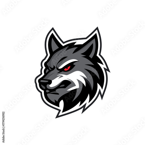 Wolf e sport logo vector illustration design templates simple and modern concept