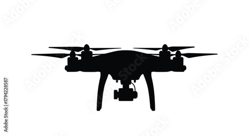 Abstract geometric shapes in a dynamic composition with a striking silhouette effect and vibrant color accents