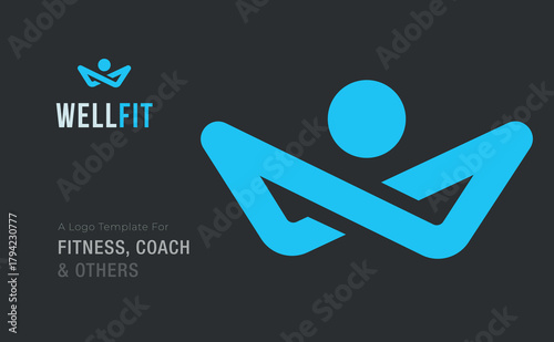 WellFit Logo – Active Fitness and Wellness Identity Design