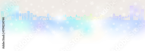 曇ったガラス越しに見たような幻想的な冬の風景