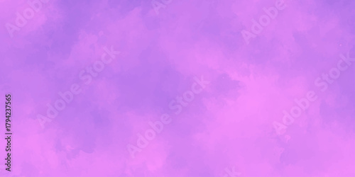 Abstract purple watercolor background texture with pink grunge paper pattern design and vintage violet color paint illustration