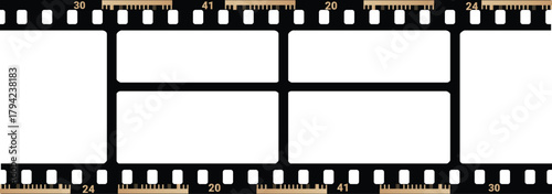 Film strip frame retro movie template – vintage cinematic vector border