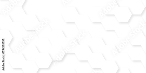 White paper texture abstract grid tile seamless hexagon wall creative metal business wallpaper texture background.	
