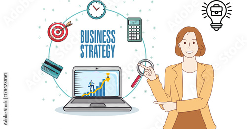 business woman with laptop