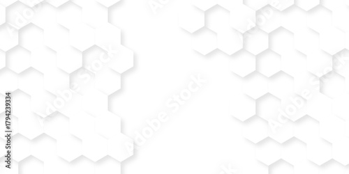 White paper texture abstract grid tile seamless hexagon wall creative metal business wallpaper texture background.	
