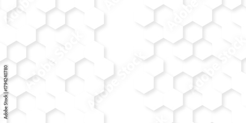 White paper texture abstract grid tile seamless hexagon wall creative metal business wallpaper texture background.	
