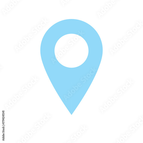 Map location marker pin symbol.