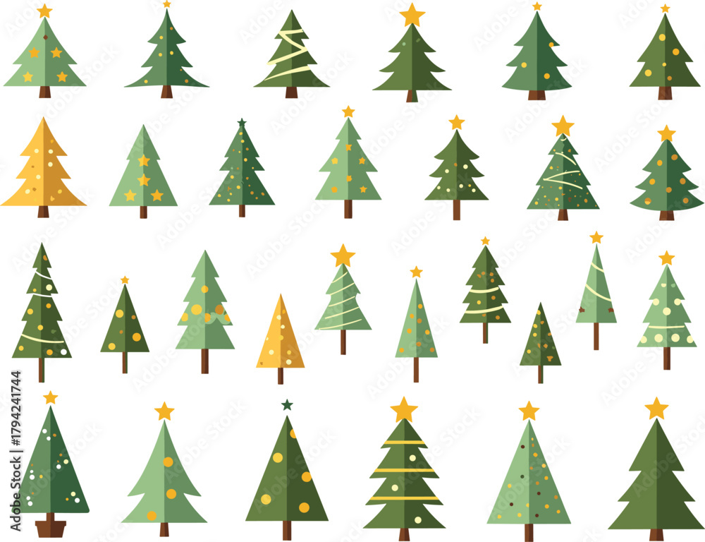 Obraz premium Festive Christmas trees for holiday backgrounds