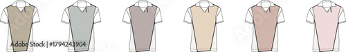 Variety of V-Neck Tank Tops in Earthy Tones for Fashion and Design Projects
