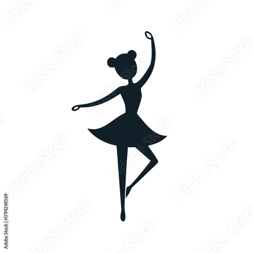 silhouette of a ballerina