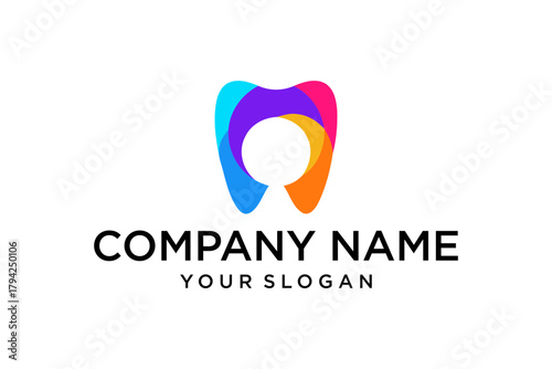 Colorful Abstract Dental Logo Design for Modern Dentistry Branding