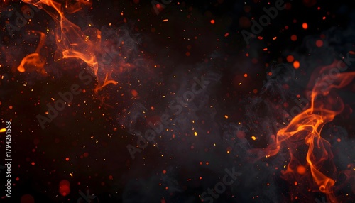 Bild auf Leinwand Intense Glowing Sparks Texture