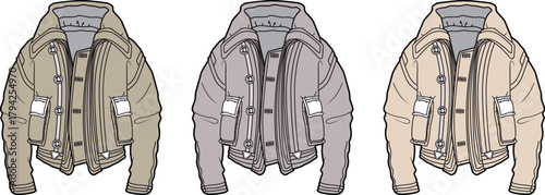 Stylish Winter Jackets in Various Colors Fashionable Outerwear Design Concepts