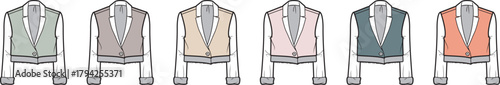 Colorful Vest Jacket Set Design Variety Fashion and Style Collection for Diverse Looks