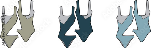 Swimsuit Designs Modern Styles and Color Variations for Summer Fashion, Perfect for Beach or Poolside