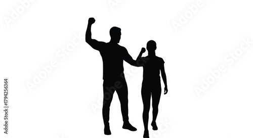 Abstract geometric silhouette design with vibrant cmyk color palette and helvetica text elements