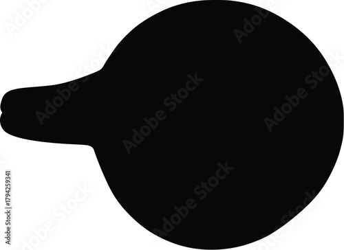Silhouette of a black pear for design needs