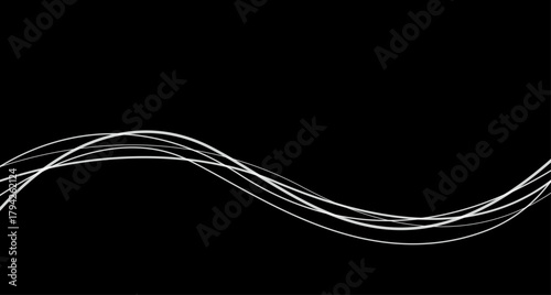 細かい線で作った波型グラフィック素材