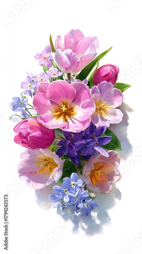Colorful Spring Flower Bouquet Arrangement