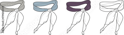 Elegant Neck Scarves in Various Colors A Stylish Accessory Collection for Fashion and Design