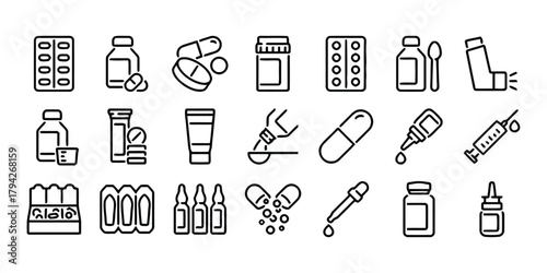 medicine, pills, capsules, bottle, blister pack, inhaler, syringe, dropper, tube, spoon, ampoule, medical, health, pharmacy, healthcare, treatment, drug, medication, health care, prescription, liquid,
